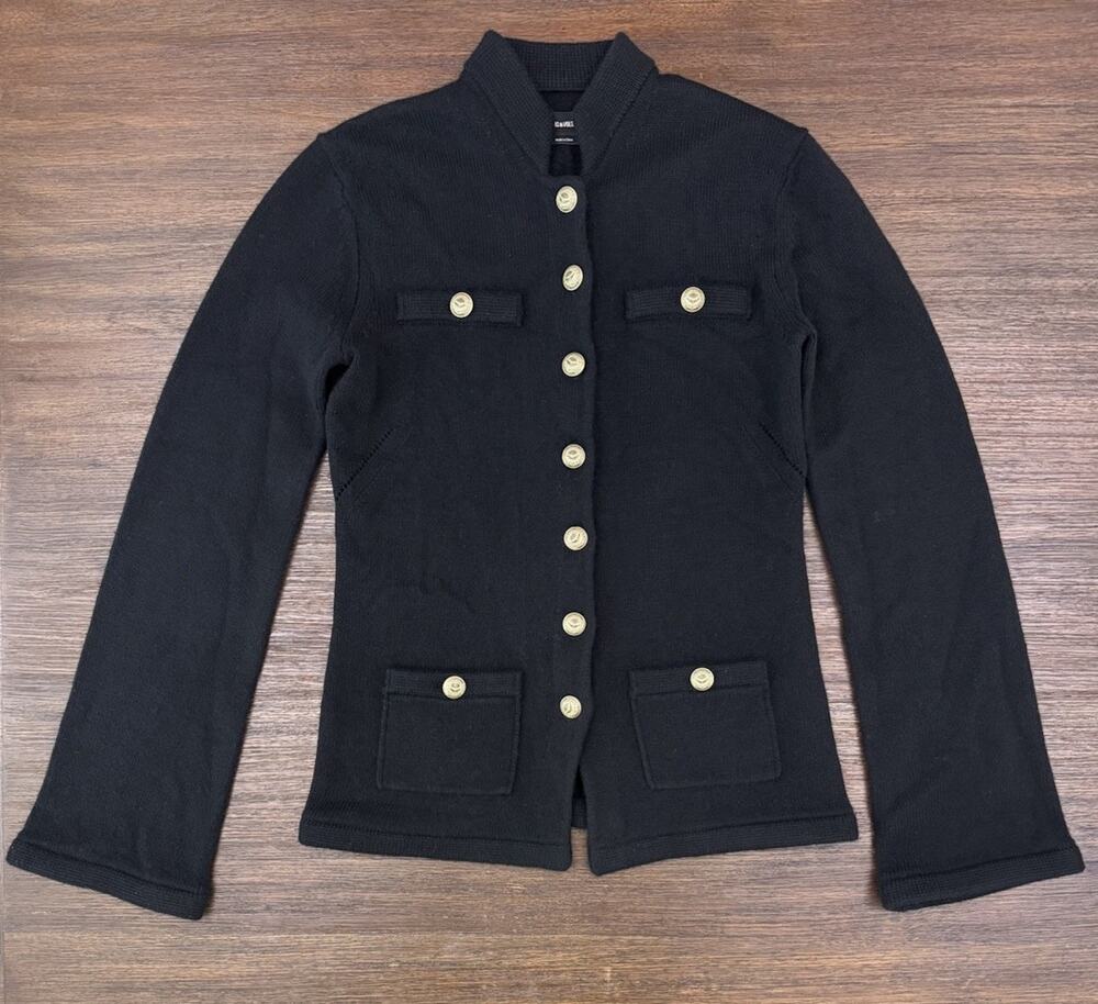 Zadig & Voltaire Wool Cashmere Cardigan Jacket Button Up Black Lucy LC XS